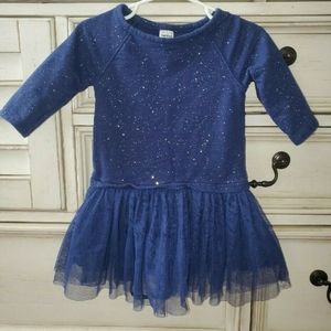 Navy glitter Oshkosh dress with Tulle
